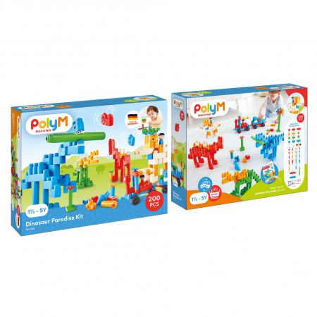 JUCARII & JOCURI - PolyM - Kit Paradisul dinozaurilor (200 piese)