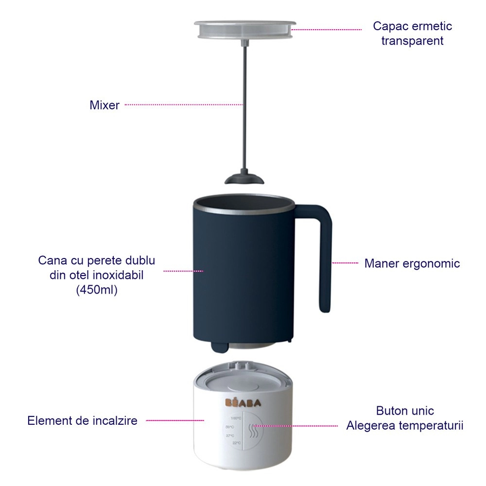 Preparator lapte Beaba Milk Prep Night Blue [8]