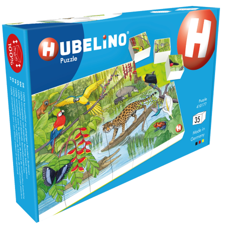 Puzzle - Puzzle Animale exotice Hubelino (35 piese)