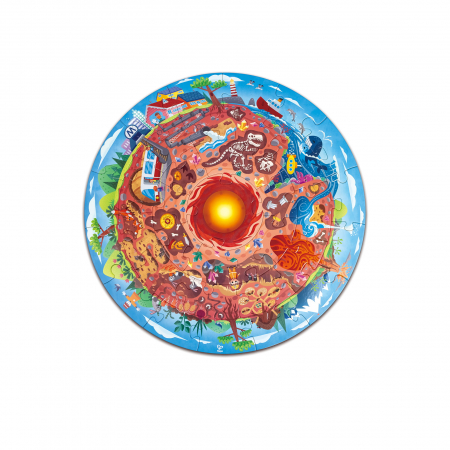 Puzzle - Puzzle copii arheologie, cu lumini led  (38 piese)