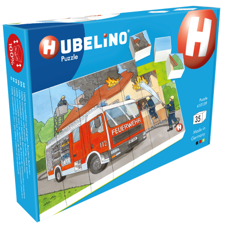Puzzle - Puzzle Masina de pompieri Hubelino (35 piese)