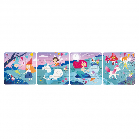 Puzzle - Puzzle pentru copii Zane (4 in 1) si joc storytelling
