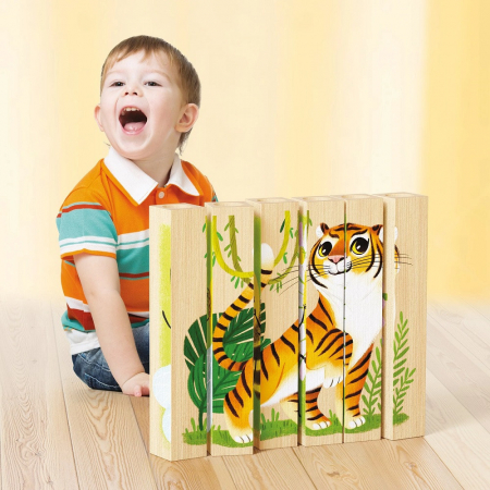 Quercetti Four Puzzle Animale Salbatice Bio [1]