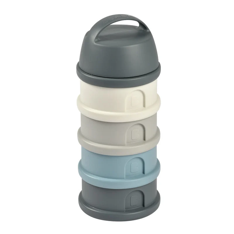 RECIPIENTE DE STOCARE - Recipient lapte praf 4 compartimente Beaba Mineral Grey/Blue