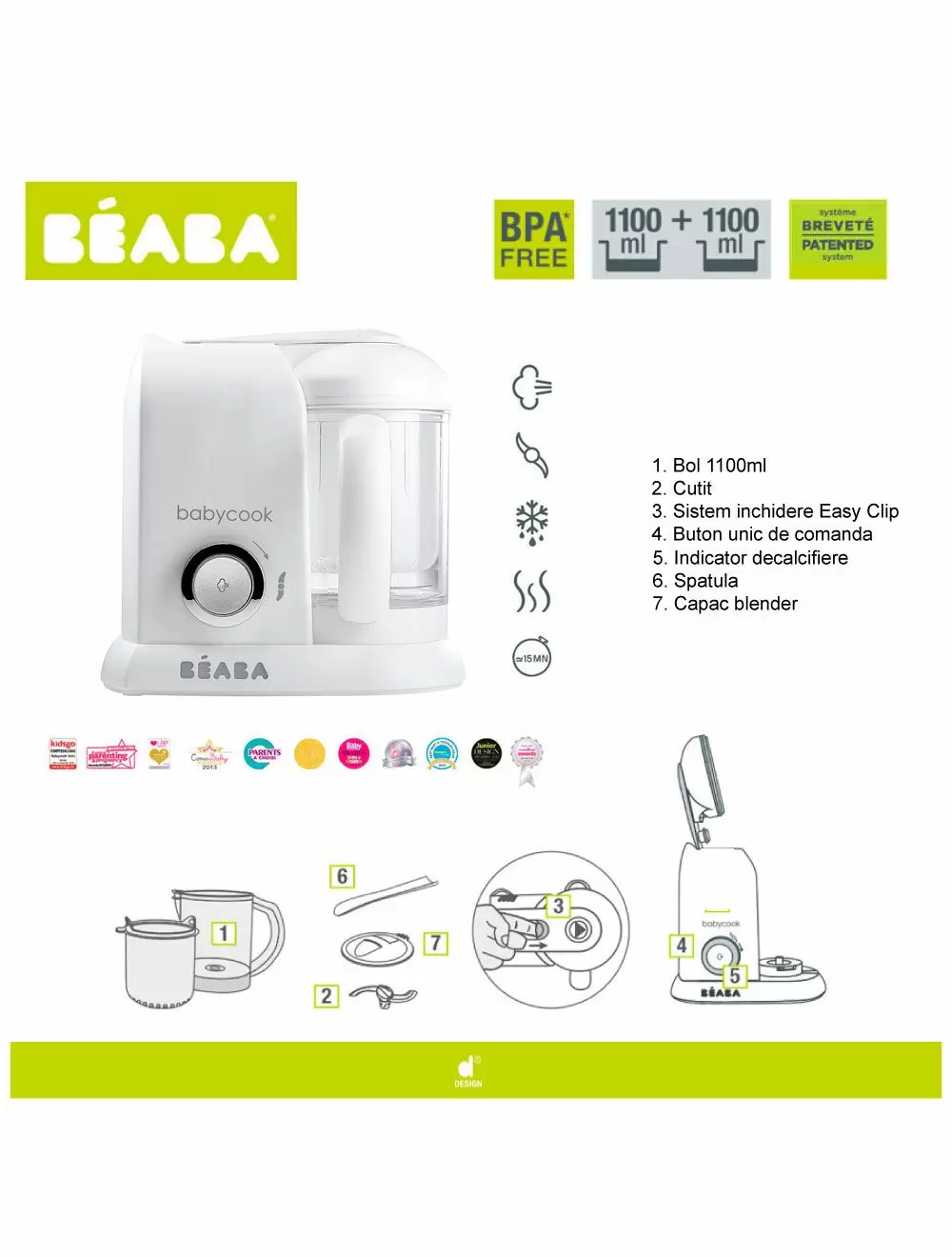 Robot Beaba Babycook Solo White/Silver [9]