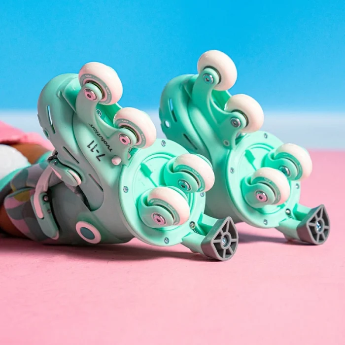 Role ajustabile Yvolution Twista Skates marime 23-28 Green [3]