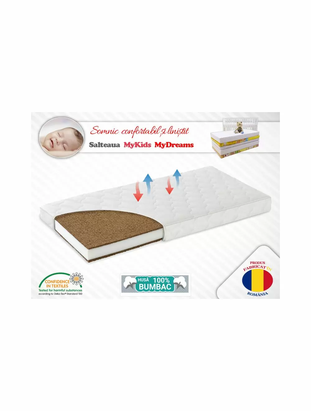 Saltea Fibra Cocos MyKids MyDreams II 95 x 65 x 8.5 [3]