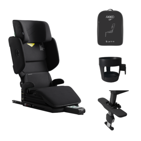SCAUNE AUTO TIP ÎNALȚĂTOR CU SPĂTAR - scaun-auto-înălțător-axkid-up-black