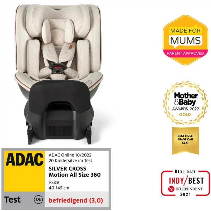 Scaun auto rotativ 360 Silver Cross Motion All Size Almond [1]