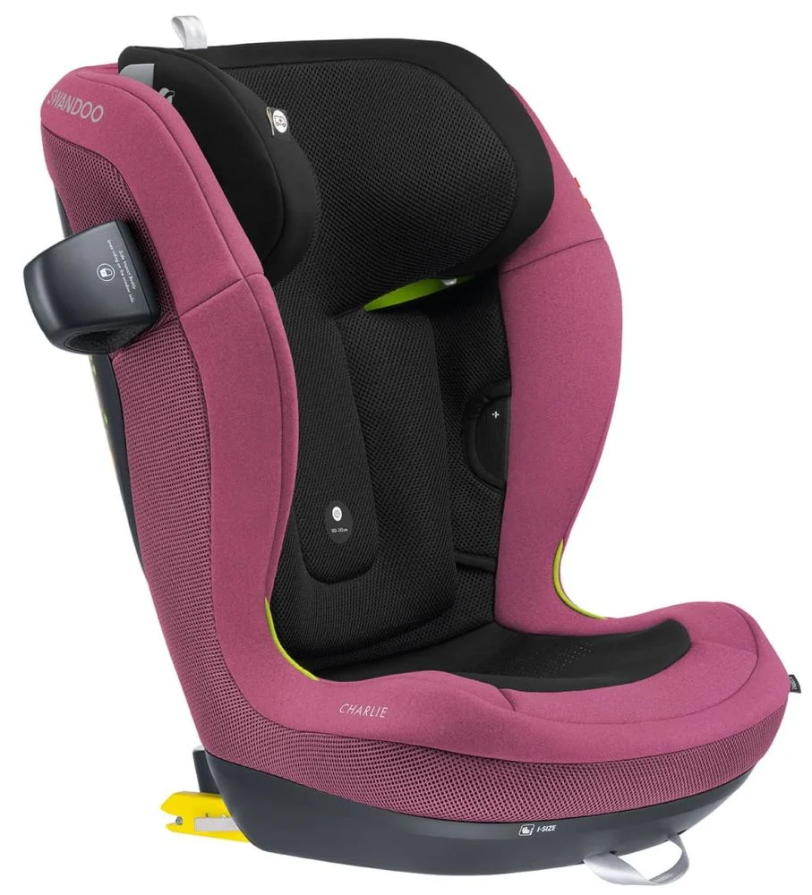 SCAUNE AUTO TIP ÎNALȚĂTOR CU SPĂTAR - Scaun auto Swandoo Charlie i-Size Playful Plum