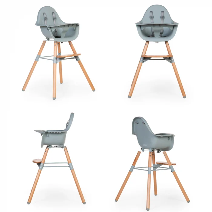 Scaun de masa reglabil in inaltime Childhome Evolu 2 Natural/Menta [1]