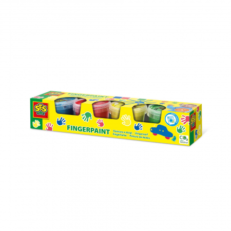 Arts and Crafts - Set acuarele pentru degete, culori primare (4 x 110ml)