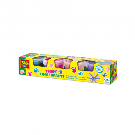 Arts and Crafts - Set acuarele pentru degete, culori trendy (4 x 110ml)