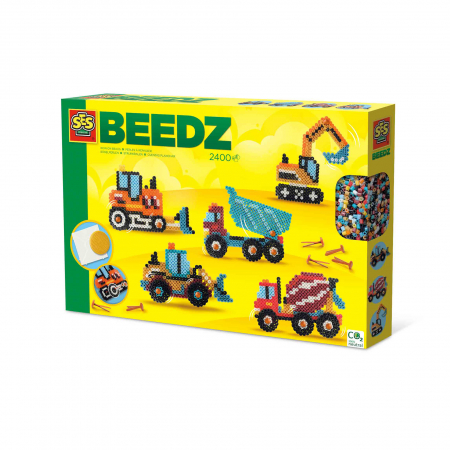 Arts and Crafts - Set creativ copii Beedz - Margele de calcat Autovehicule de constructie