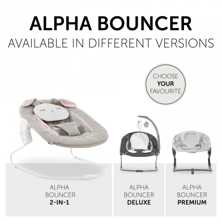 BALANSOARE - Sezlong Alpha Bouncer 2in1, Powder Bunny Beige Bloom