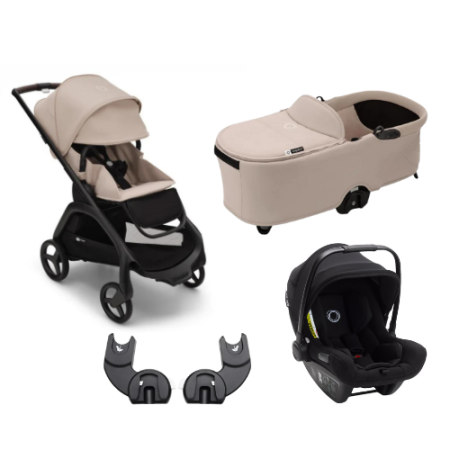 CARUCIOARE 3 IN 1 - Sistem de calatorie 3 in 1 Bugaboo Dragonfly Black/Desert Taupe