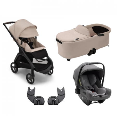CARUCIOARE 3 IN 1 - Sistem de calatorie 3 in 1 Bugaboo Dragonfly Black/Desert Taupe