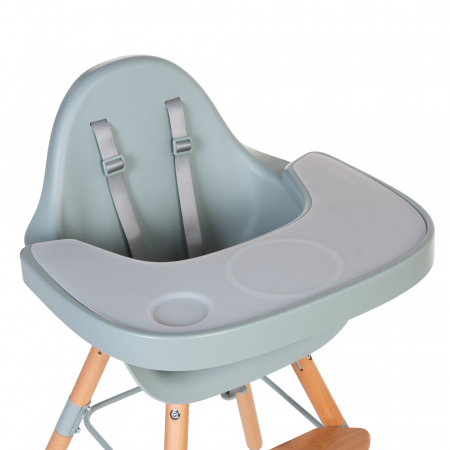 Tavita scaun de masa Childhome Evolu + Protectie din silicon, Menta [1]