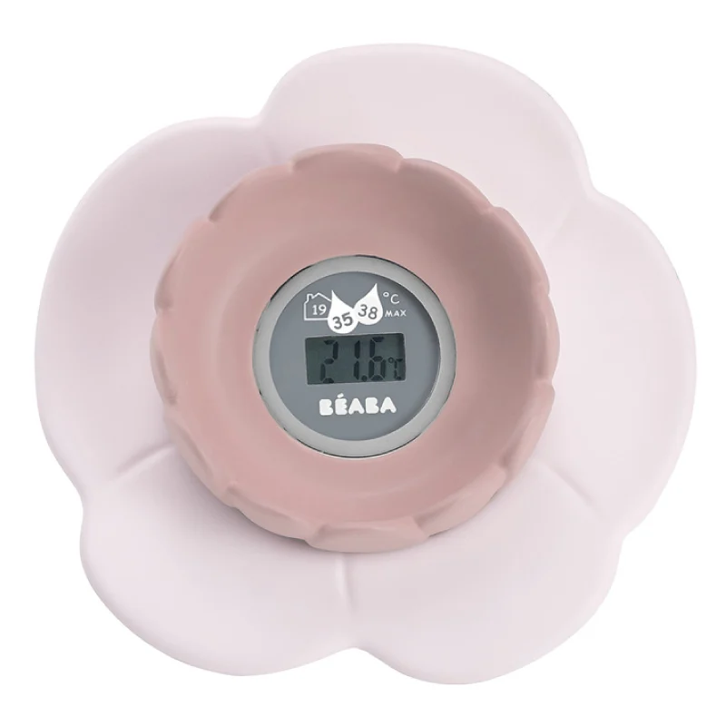 BAIE & ESENȚIALE - Termometru digital de camera si baie Beaba Lotus Old Pink