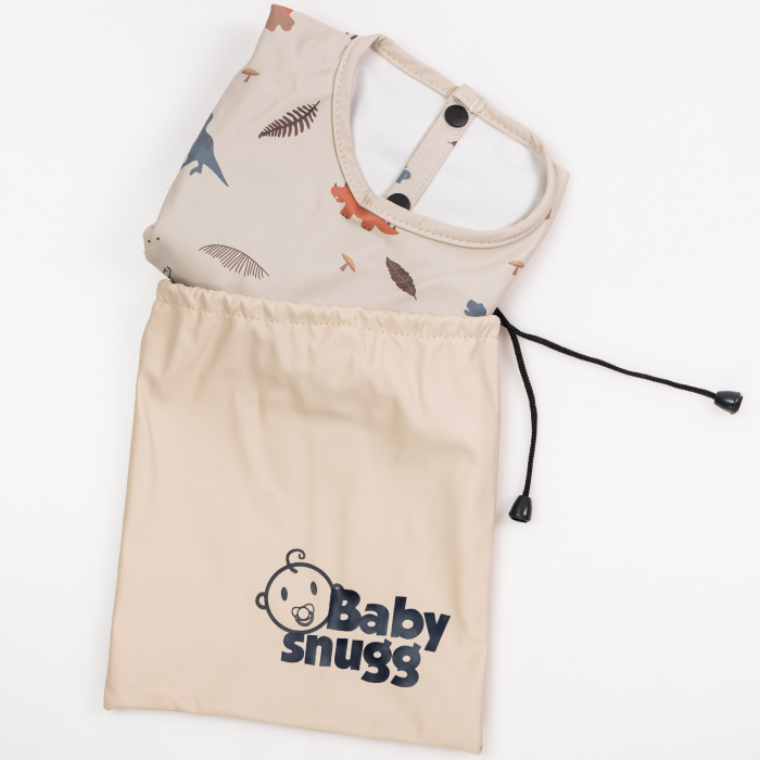 Baveta impermeabila cu maneci lungi BabySnugg, 6-36 luni, Dino [4]