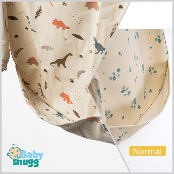 Baveta impermeabila cu maneci lungi BabySnugg, 6-36 luni, Dino [5]
