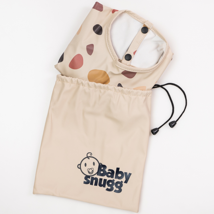 Baveta impermeabila cu maneci lungi, BabySnugg, 6-36 luni, Mosaic [4]