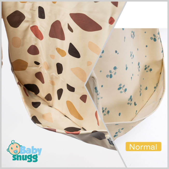 Baveta impermeabila cu maneci lungi, BabySnugg, 6-36 luni, Mosaic [5]