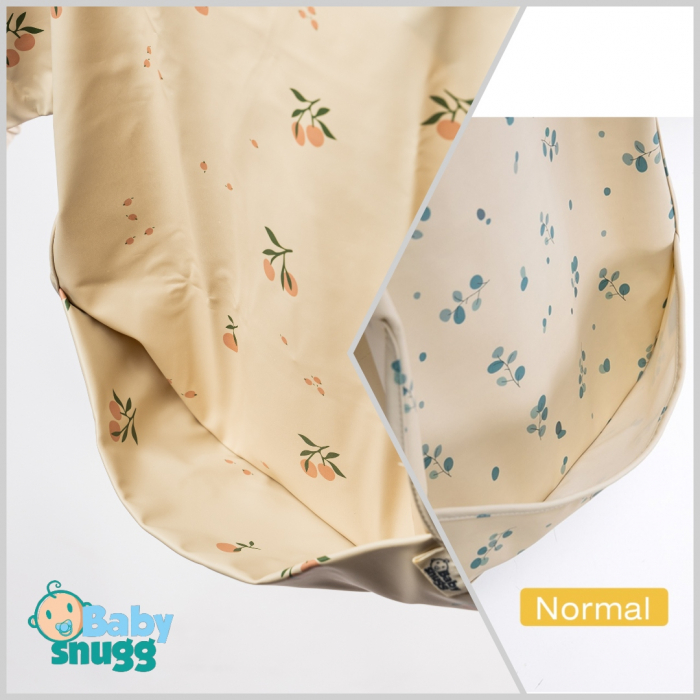 Baveta impermeabila cu maneci lungi BabySnugg, 6-36 luni, Orange [5]