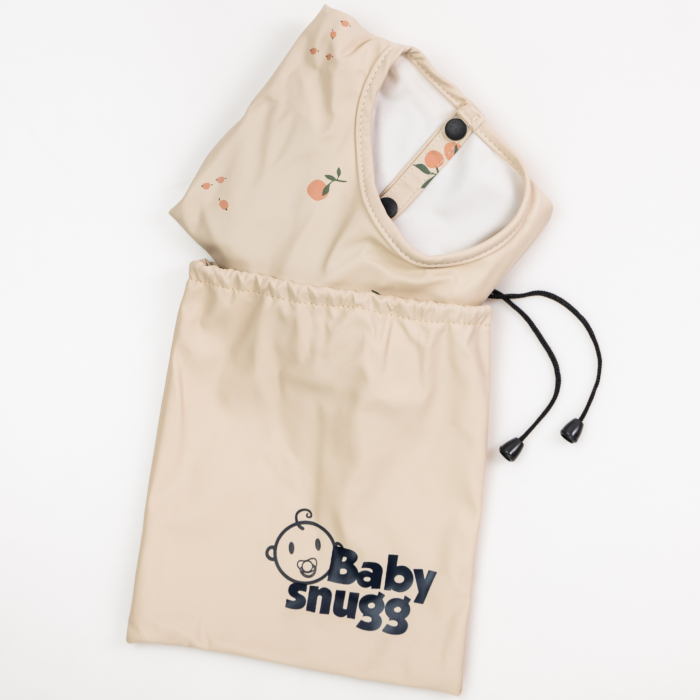 Baveta impermeabila cu maneci lungi BabySnugg, 6-36 luni, Orange [4]