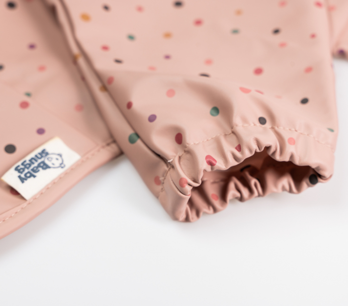 Baveta impermeabila cu maneci lungi BabySnugg, 6-36 luni, Pink Dots [3]