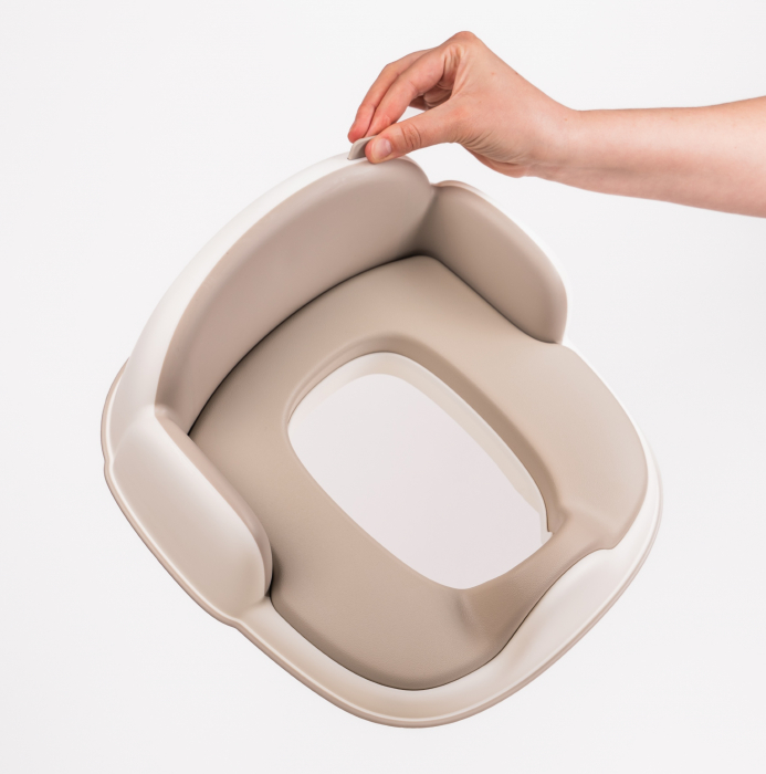 Olita multifunctionala 4 in 1 pentru copii – Reductor WC, Inaltator, Scaun, Recipient detasabil, Perna moale, Spatar ergonomic, Anti-alunecare, Anti-stropire, Capac inclus [6]