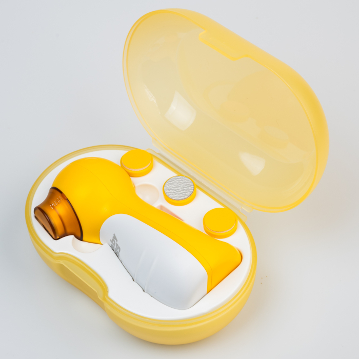 Pila electrica unghii Babysnugg pentru bebelusi, baterie inclusa, lumina LED, include 3 capete nou nascuti si 2 capete adulti [4]