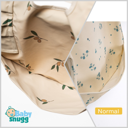 Baveta impermeabila BabySnugg, 6-24 luni, Beige Olives [2]
