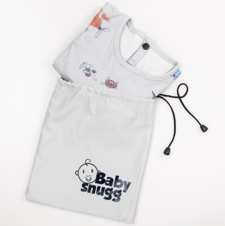 Baveta impermeabila cu maneci lungi BabySnugg, 6-36 luni, Blue Ocean [3]