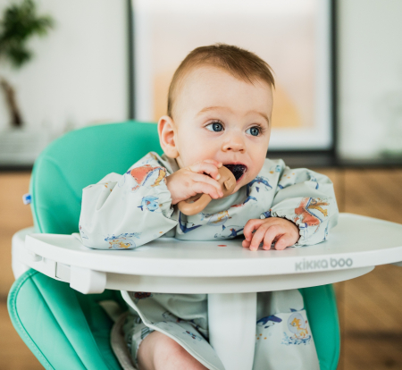 Baveta impermeabila cu maneci lungi BabySnugg, 6-36 luni, Blue Ocean [1]