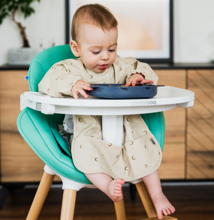 Baveta impermeabila cu maneci lungi BabySnugg, 6-36 luni, Moon [1]