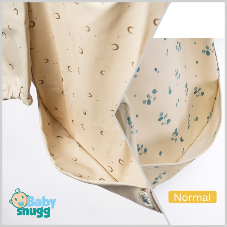 Baveta impermeabila cu maneci lungi BabySnugg, 6-36 luni, Moon [4]