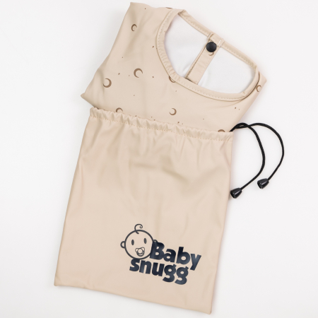 Baveta impermeabila cu maneci lungi BabySnugg, 6-36 luni, Moon [3]