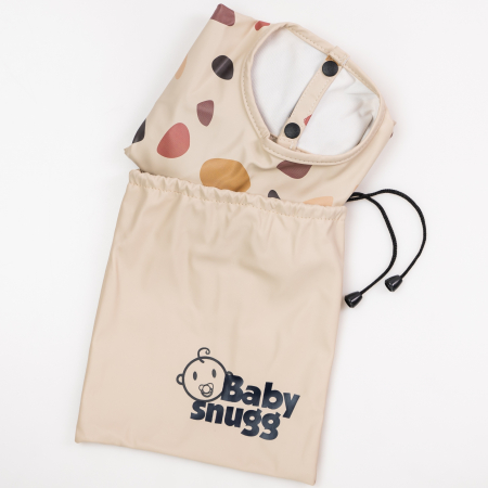 Baveta impermeabila cu maneci lungi, BabySnugg, 6-36 luni, Mosaic [3]