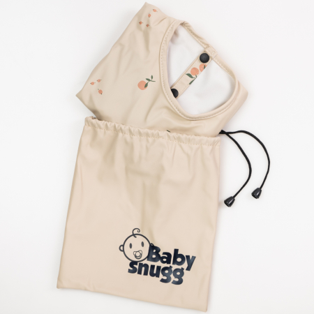Baveta impermeabila cu maneci lungi BabySnugg, 6-36 luni, Orange [3]