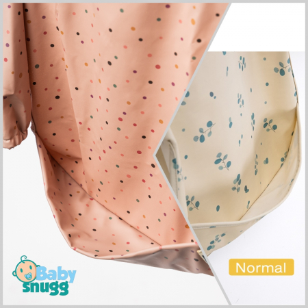 Baveta impermeabila cu maneci lungi BabySnugg, 6-36 luni, Pink Dots [4]