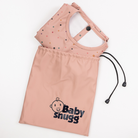 Baveta impermeabila cu maneci lungi BabySnugg, 6-36 luni, Pink Dots [3]