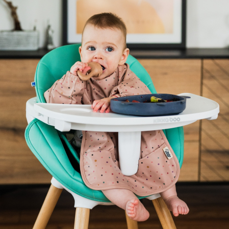 Baveta impermeabila cu maneci lungi BabySnugg, 6-36 luni, Pink Dots [1]