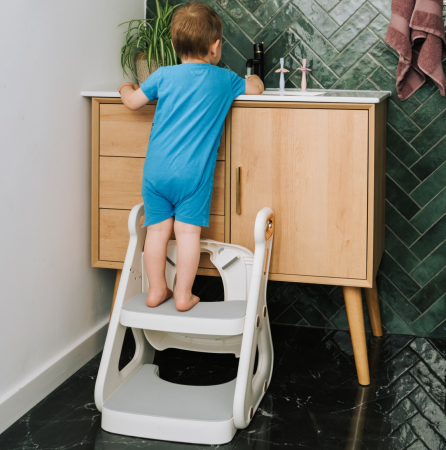 Reductor wc copii cu scarita - potrivit si toaletelor patrate, multifunctional [2]