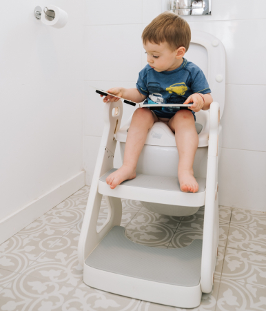 Reductor wc copii cu scarita - potrivit si toaletelor patrate, multifunctional [1]