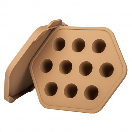 Articole de hranire - Tavita inghetare lapte matern Babysnugg din silicon potrivita pentru suzeta de fructe, BPA free, Caramel
