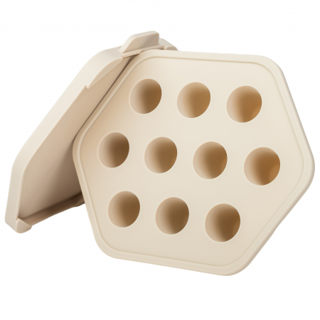 Suzete si accesorii - Tavita inghetare lapte matern Babysnugg din silicon potrivita pentru suzeta de fructe, BPA free, Oatmeal