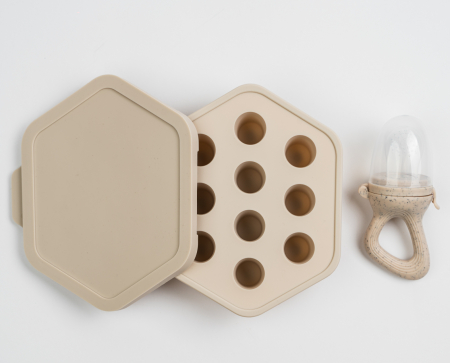Tavita inghetare lapte matern Babysnugg din silicon potrivita pentru suzeta de fructe, BPA free, Oatmeal [4]