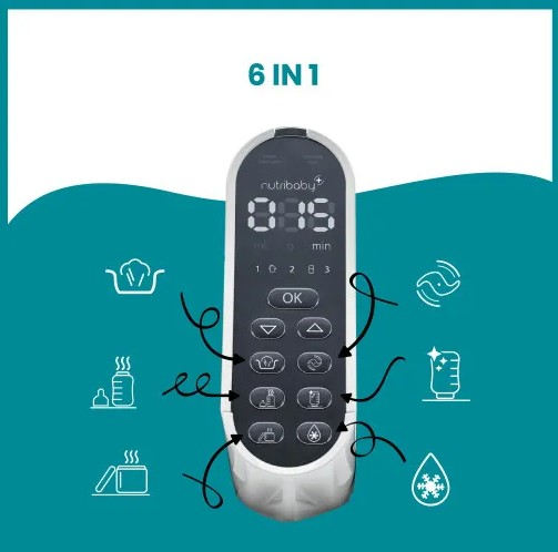 Babymoov - Robot multifunctional Nutribaby + 6 in 1 Industrial Grey [13]