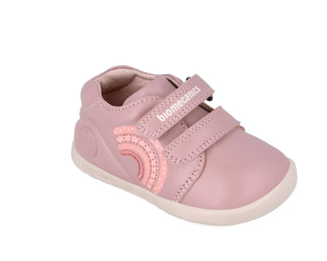 Pantofi copii fete calapod lat din piele Biomecanics, Roz - 241162-B159 [4]